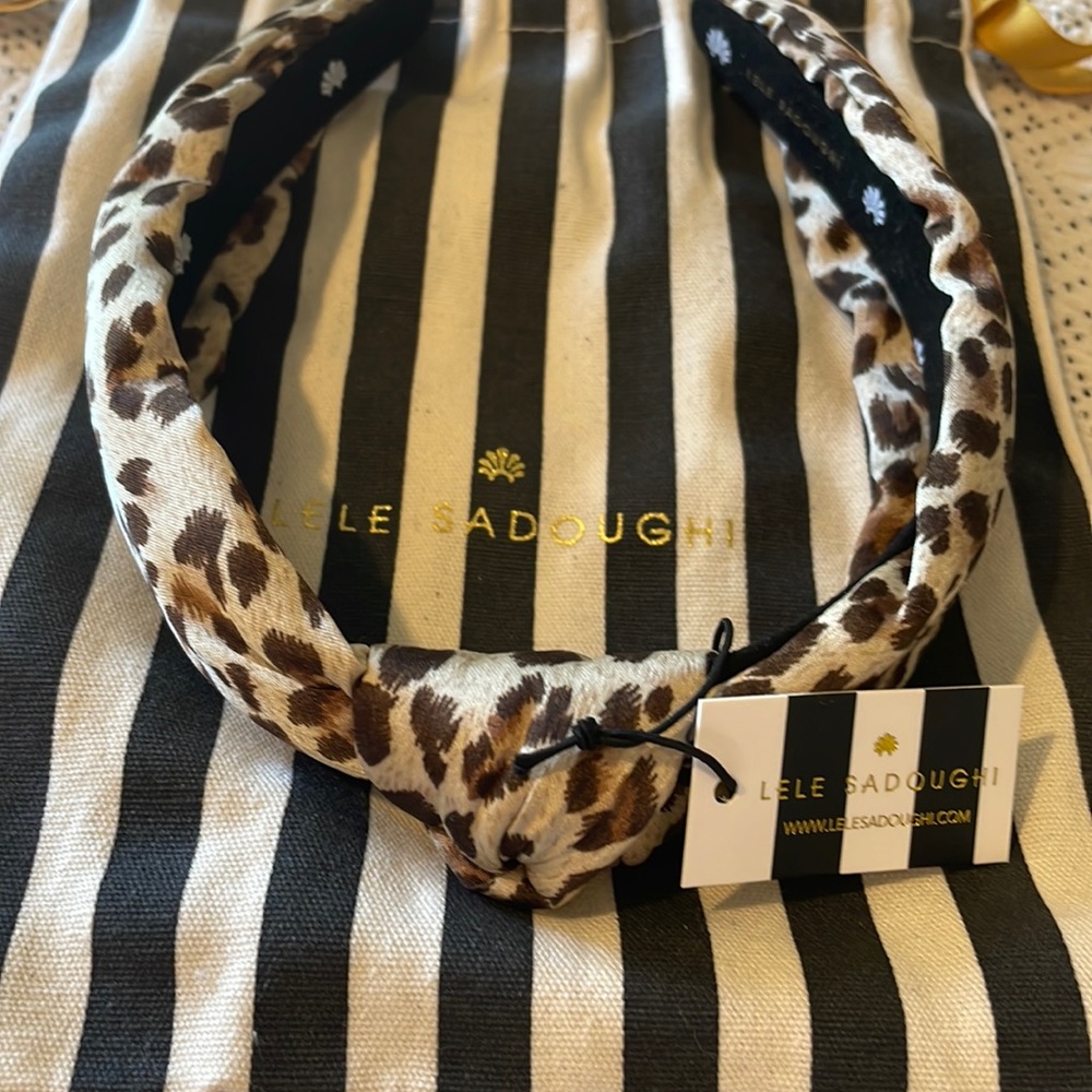 Lele Sadoughi Snow Leopard Headband